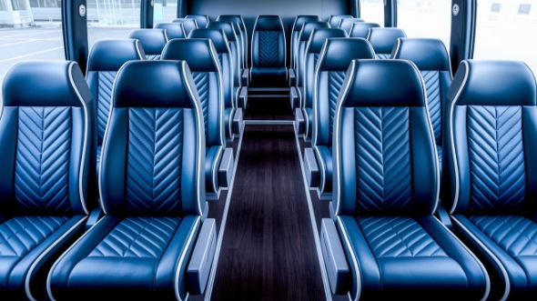 des moines 20 passenger minibus inside