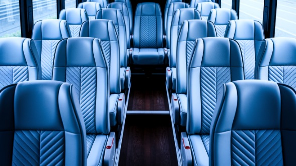 des moines 28 passenger minibus inside