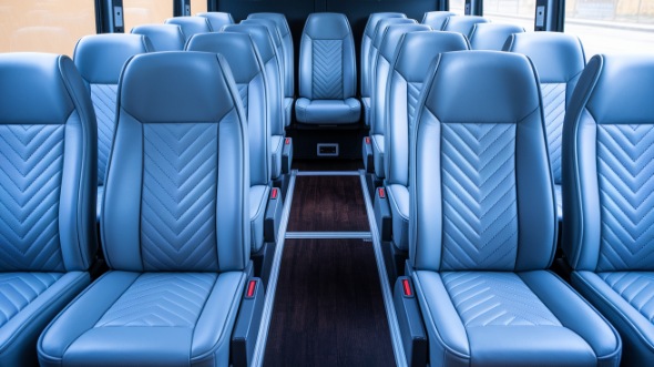 des moines 30 passenger minibus inside