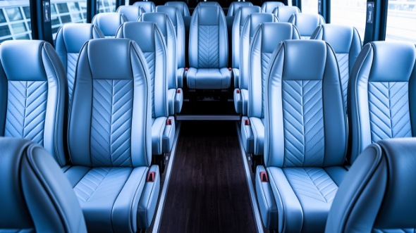 des moines 35 passenger minibus inside
