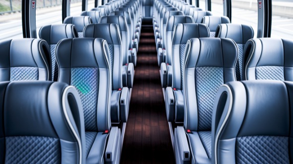 des moines 50 passenger charter bus interior