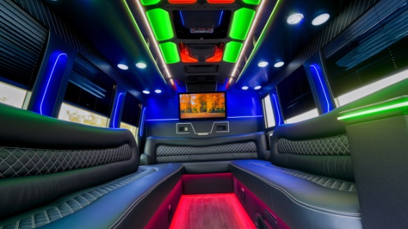 des moines party bus rental inside