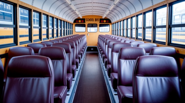 des moines school bus rental inside
