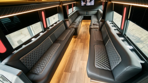 des moines sprinter limo rental interior