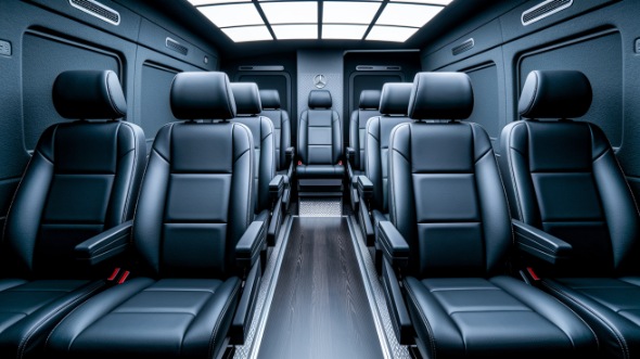des moines sprinter van with driver interior